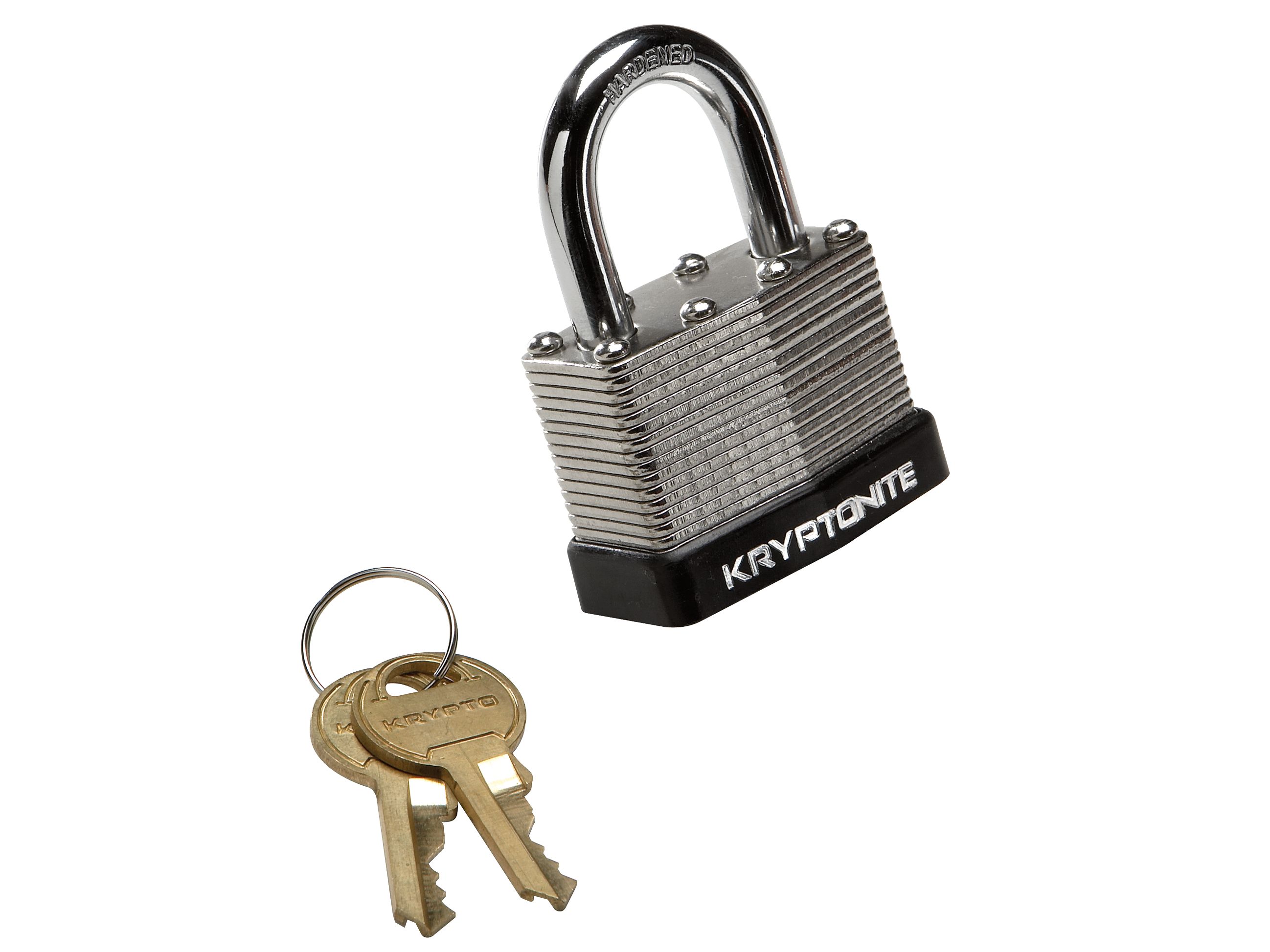 Kryptonite Laminated Steel Key Padlock 44mm (1.75˝) Black/Orange