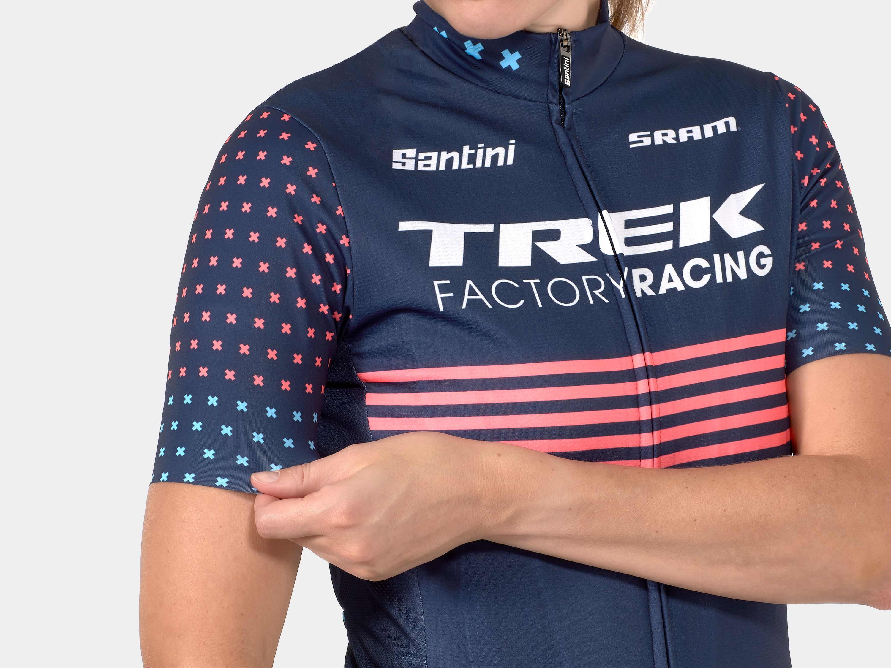 Camiseta de Ciclismo Feminina Réplica da Equipe Santini Trek Factory Racing CX