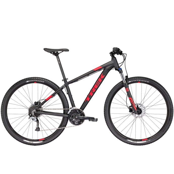 Trek red and on sale black mountain bike