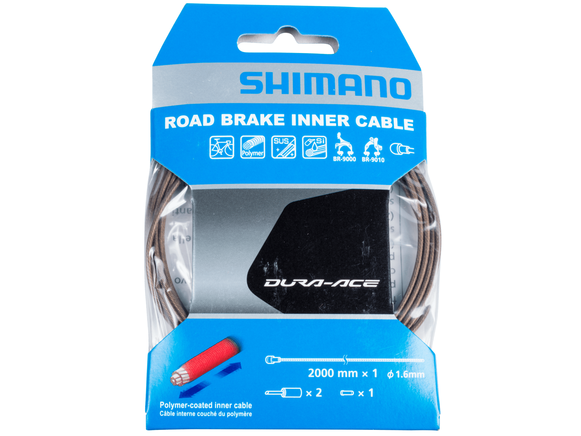 Shimano Polymer-Coated Stainless Steel Brake Cable