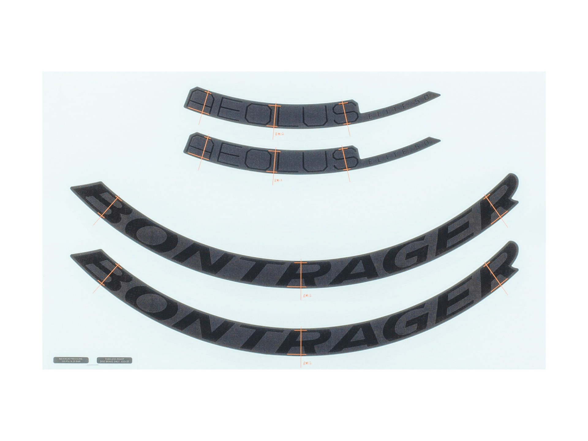 Bontrager Aeolus Elite 50mm Rim Decal Set