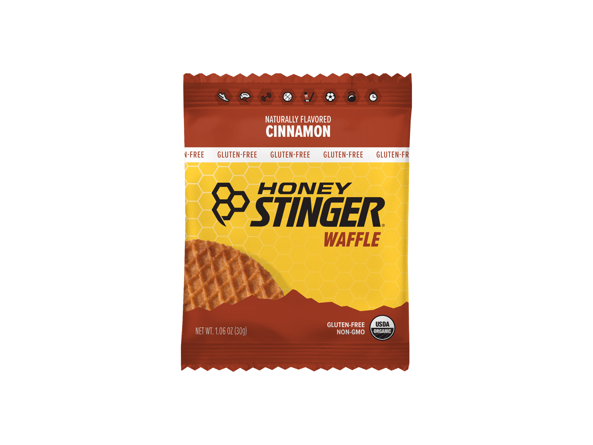 Honey Stinger Organic Gluten Free Waffle Box of