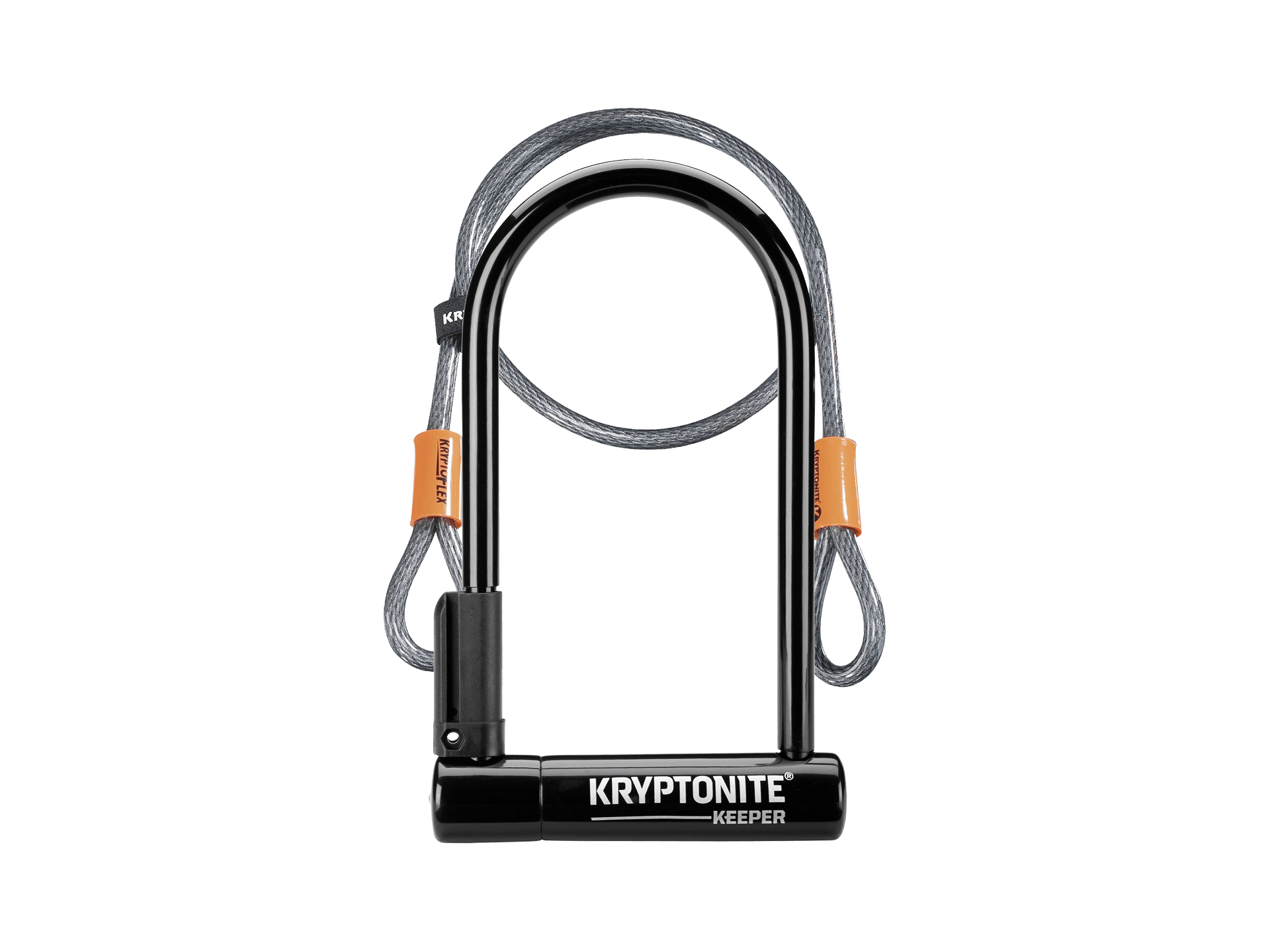 Kryptonite New-U Keeper Standard U-Lock with 4' Flex Cable