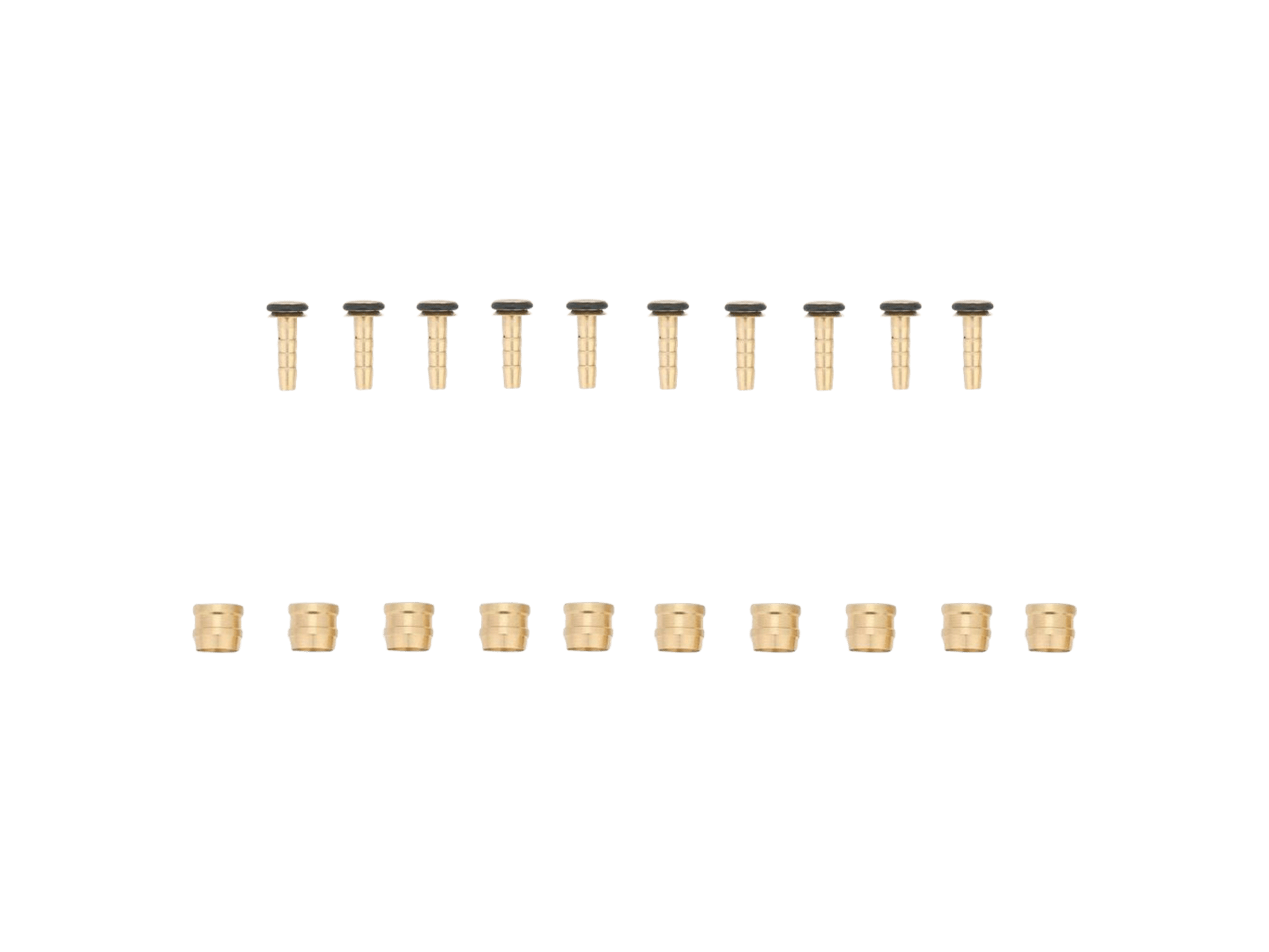 Tektro Hydraulic Brake Olive and Barb Hose Fittings - 10 Pack