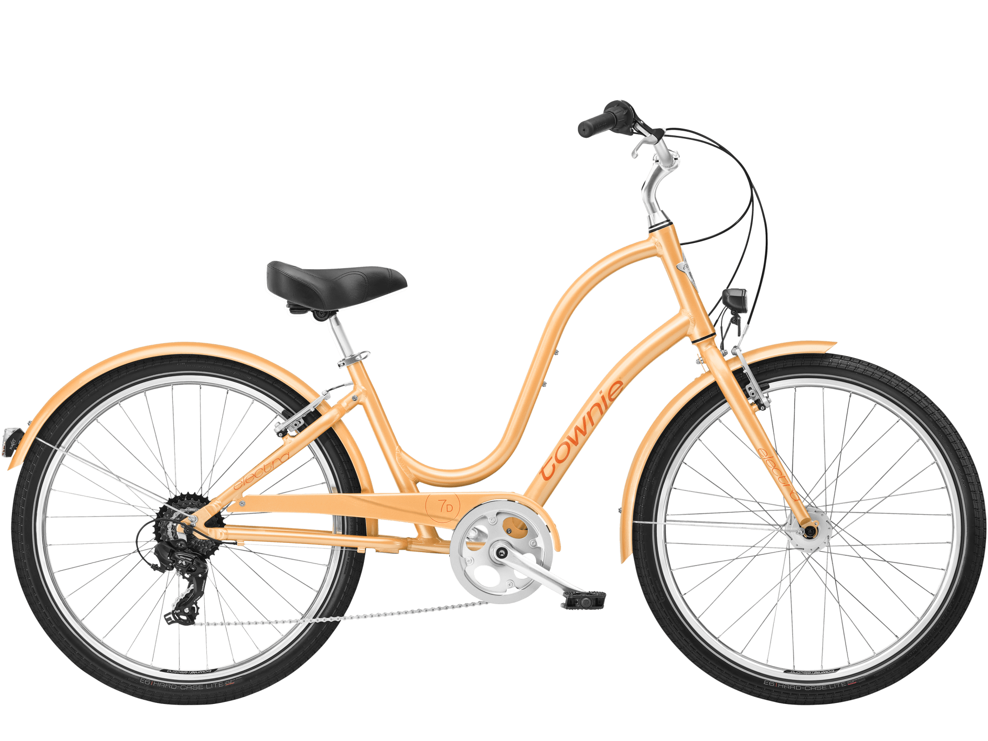 Marigold Electra Townie 7D EQ step-through cruiser bike on a white background.