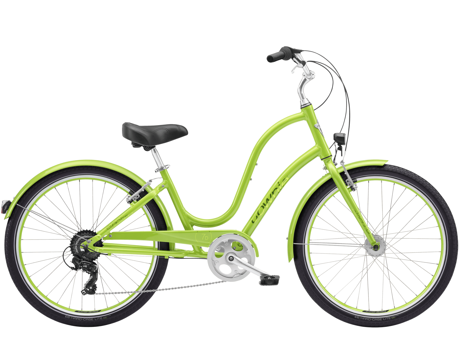 Red Townie Original 7D step-through comfort bike with rim brakes
