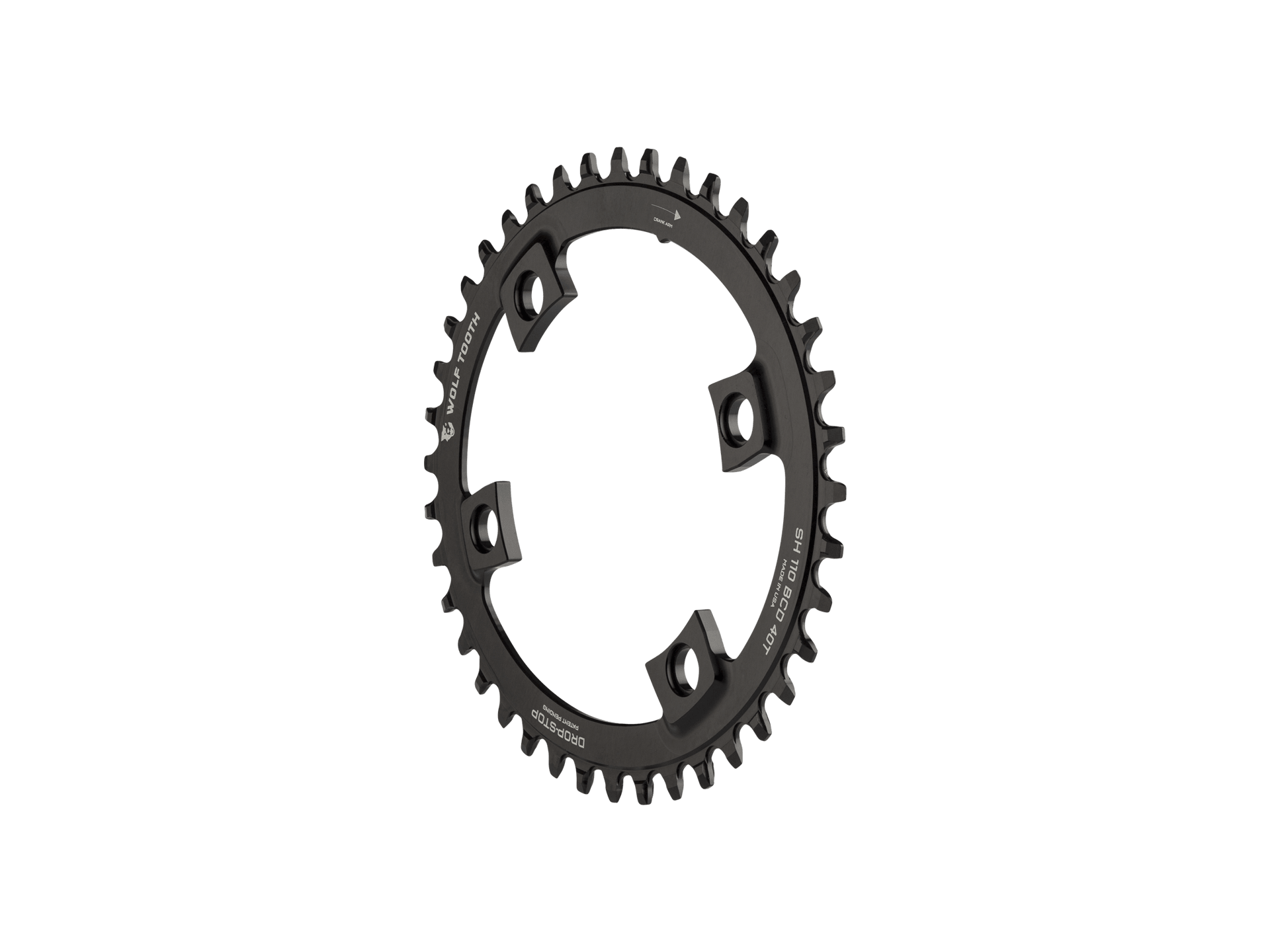 Wolf Tooth Drop-Stop 110 Asymmetric Elliptical Chainring