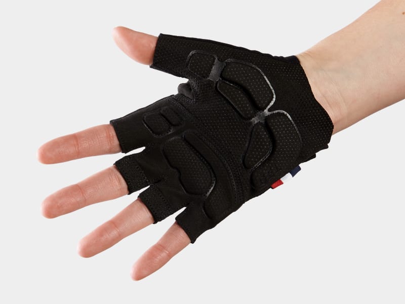Fingerless gel cycling gloves top