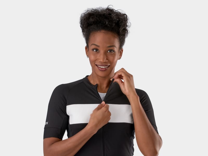 Black cycling jersey womens clearance