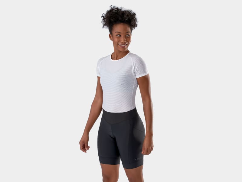 BLACK HIGH WAISTED CYCLING SHORTS - lightweight