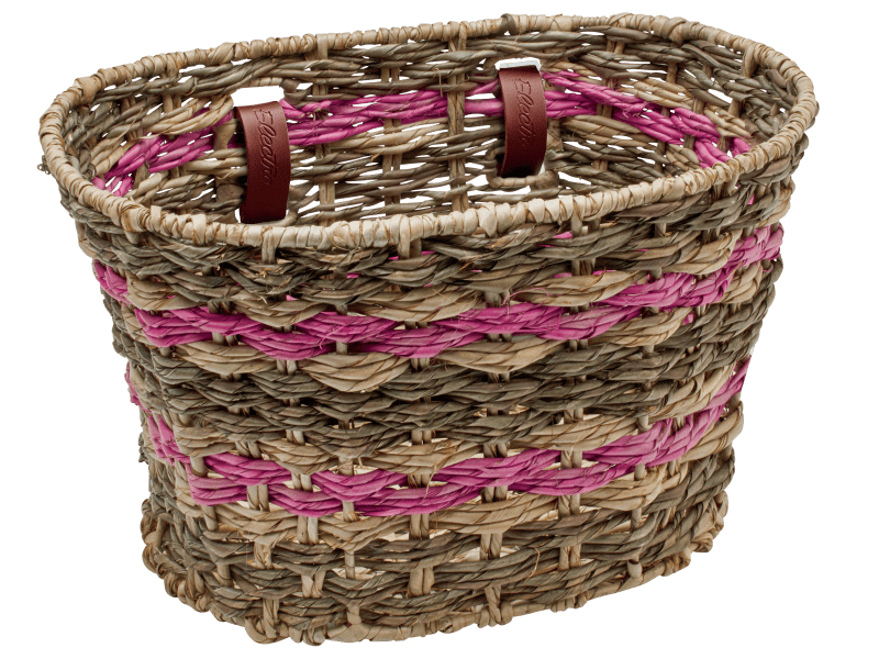 Electra woven rattan basket shop with lid