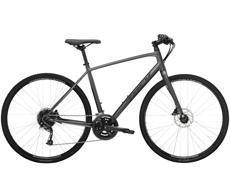 Trek FX 2 Disc Equipped Hybrid Bike in Lithium Grey