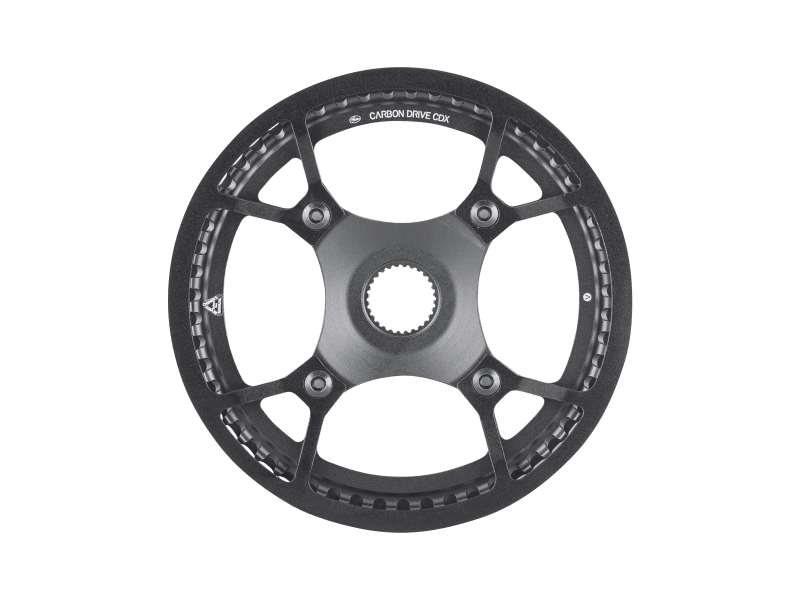 Belt clearance drive chainring