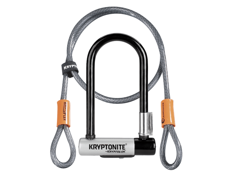 Kryptonite New U KryptoLok Mini 7 U Lock with 4 Flex Cable Trek