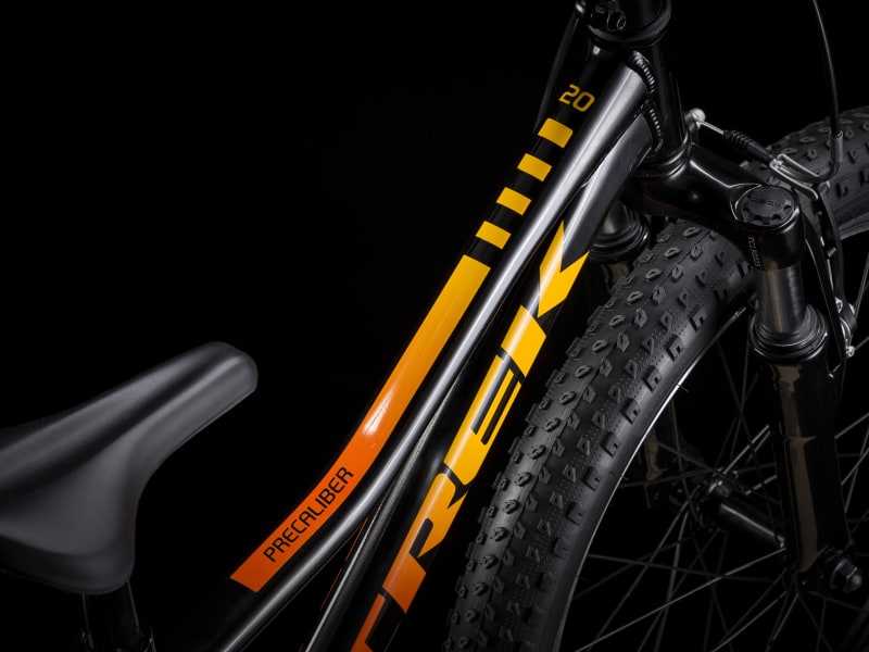 Trek bike orange and black top