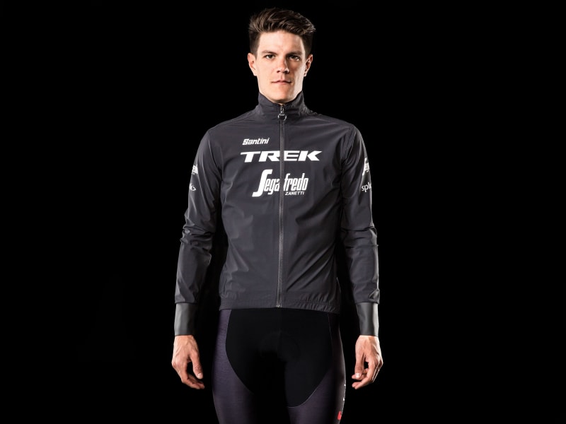 Santini Trek Segafredo Men s Team Packable Waterproof Jacket