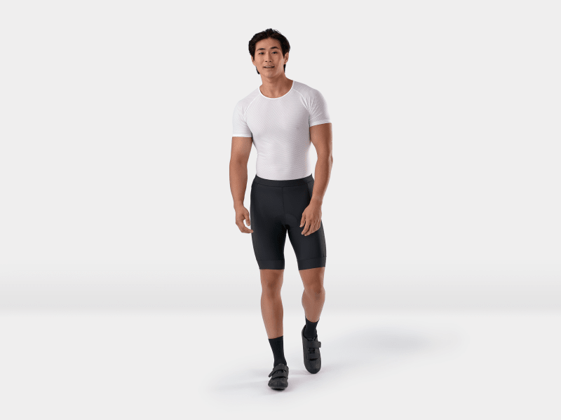 Men's Black Bike Shorts, Medium Distance Chamois