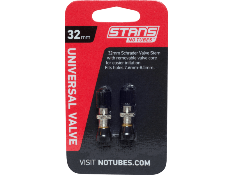 Stan's NoTubes 35mm Tubeless Valves: Pair, Red - Two Hoosiers Cyclery, LLC