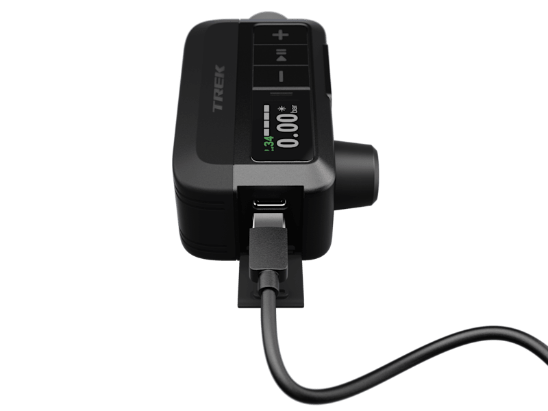 Trek Air Rush Electric Pump shown in Black