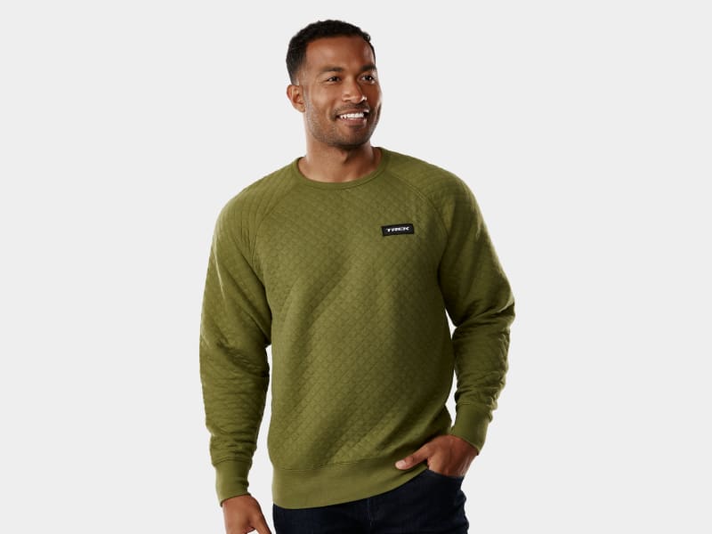 Quilted crewneck discount