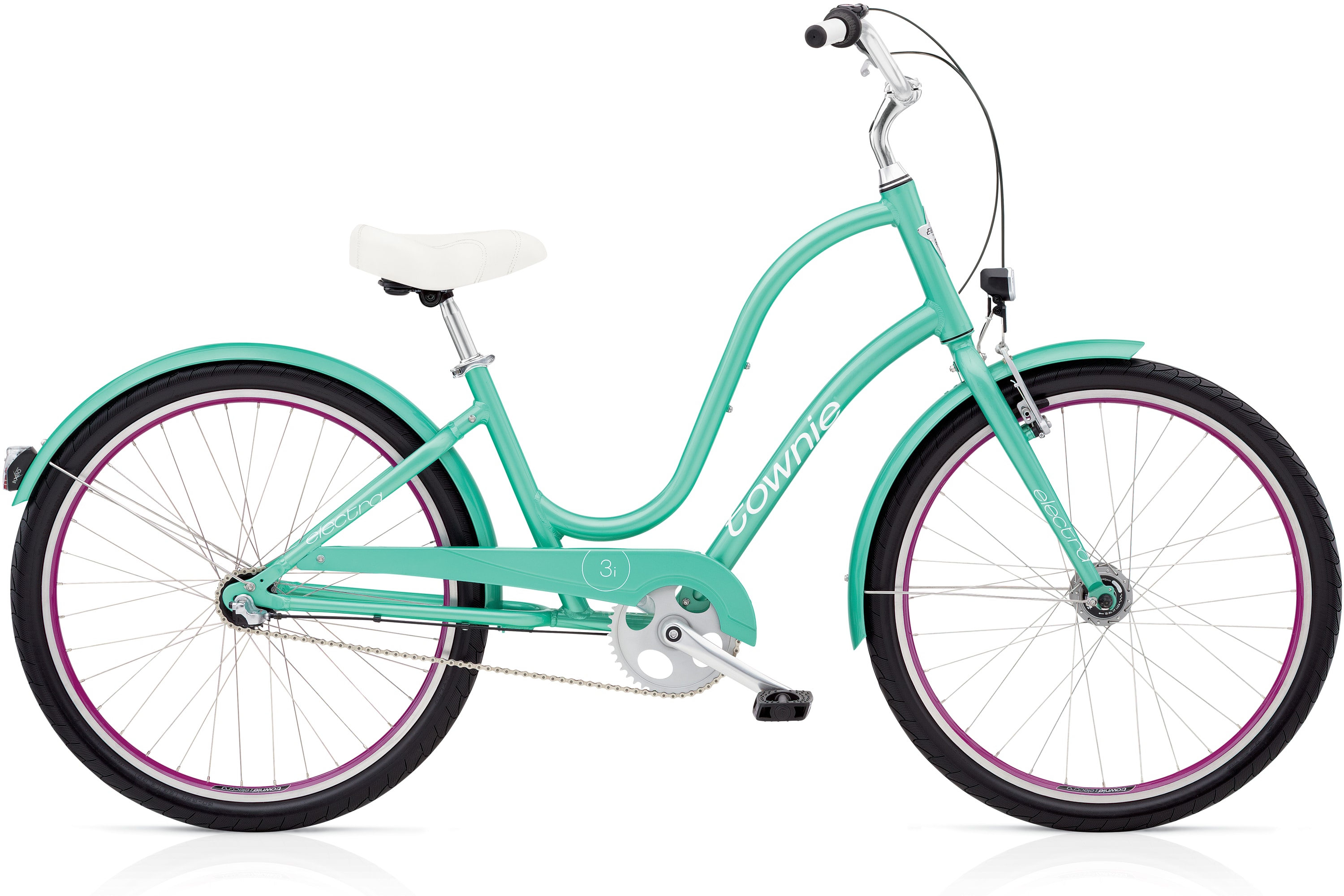 electra bicycle townie Go! 7D Step-Over - Evergreen Metallic Model features Electra Bike Townie Comfort Bike