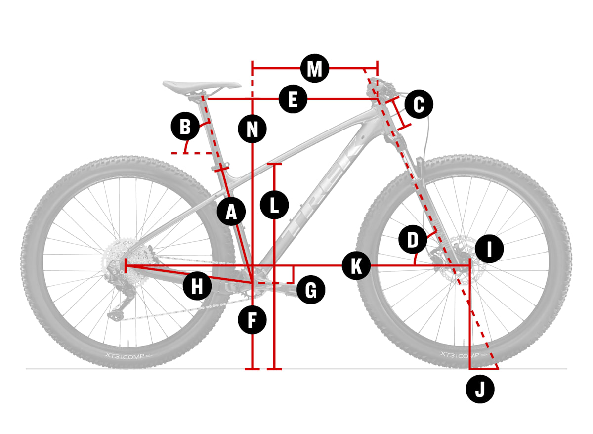 Trek Marlin 4 Gen 3 geometry diagram