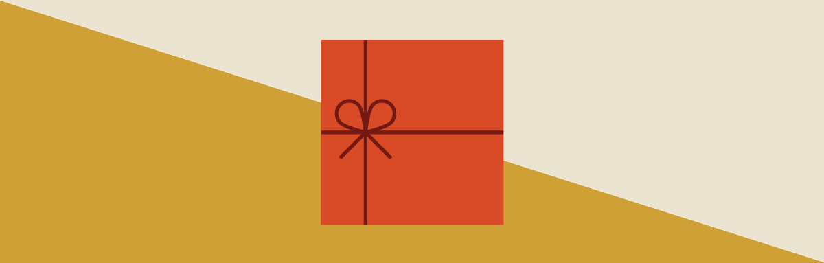 Illustration of a wrapped gift box