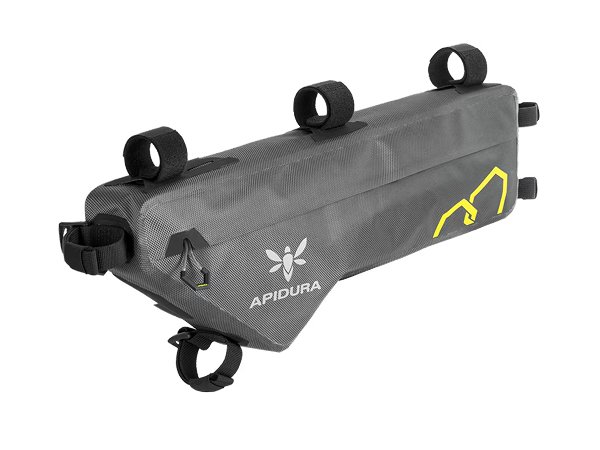 Studio shot of NEW! Apidura bike bags