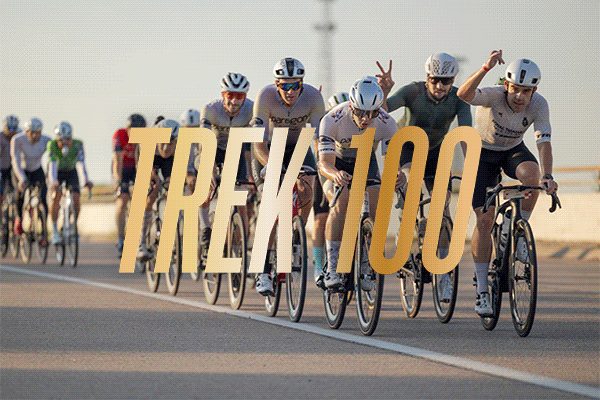 Cyclists rolling out at Trek 100 Texas