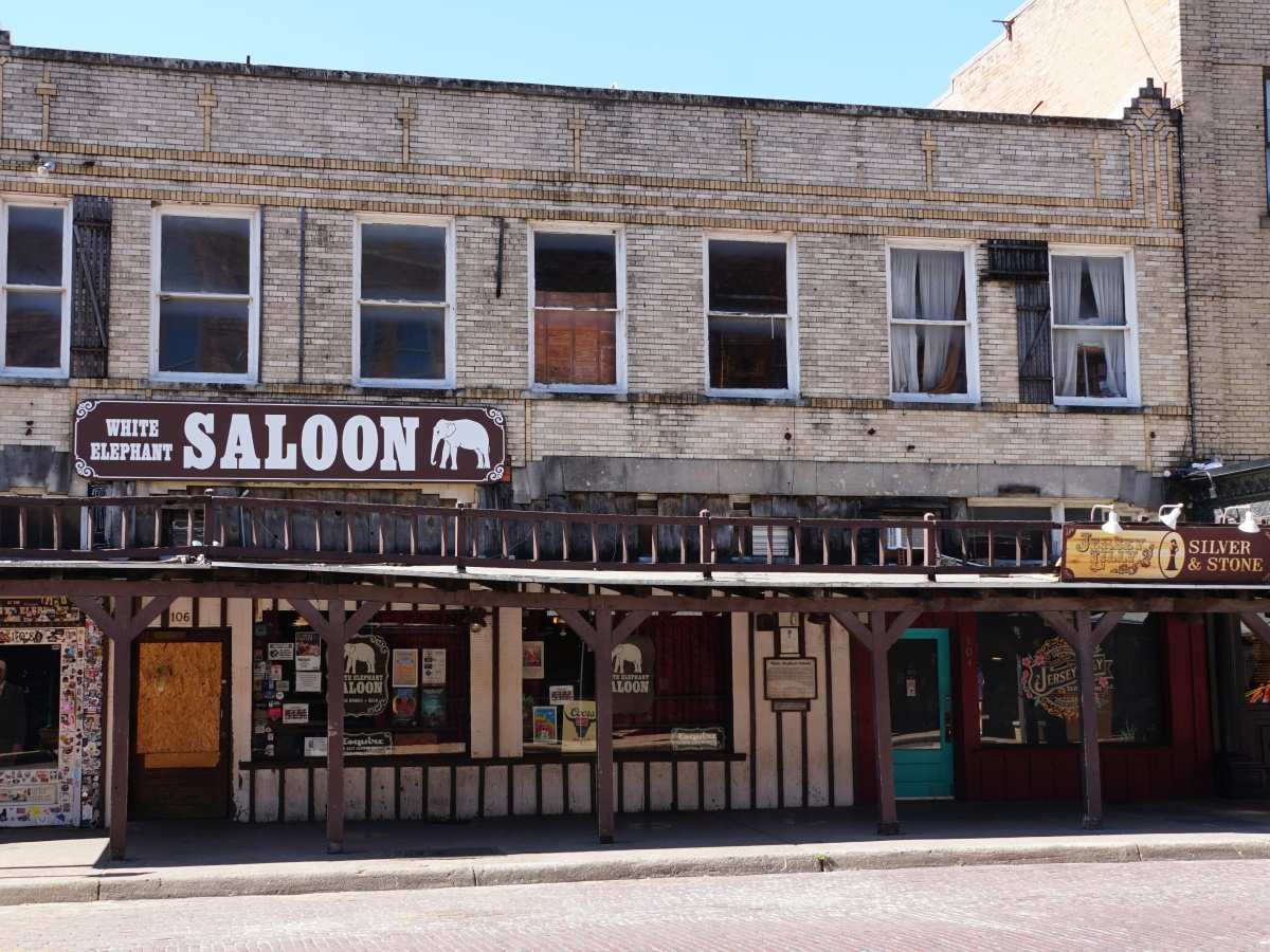 White Elephant Saloon storefront in the Fort Worth Stockyards