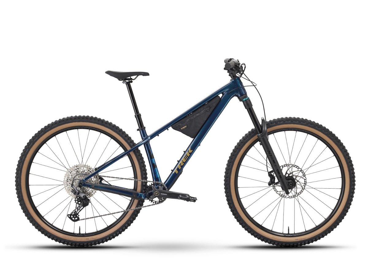 Trek Roscoe hardtail mountain bike in dark blue