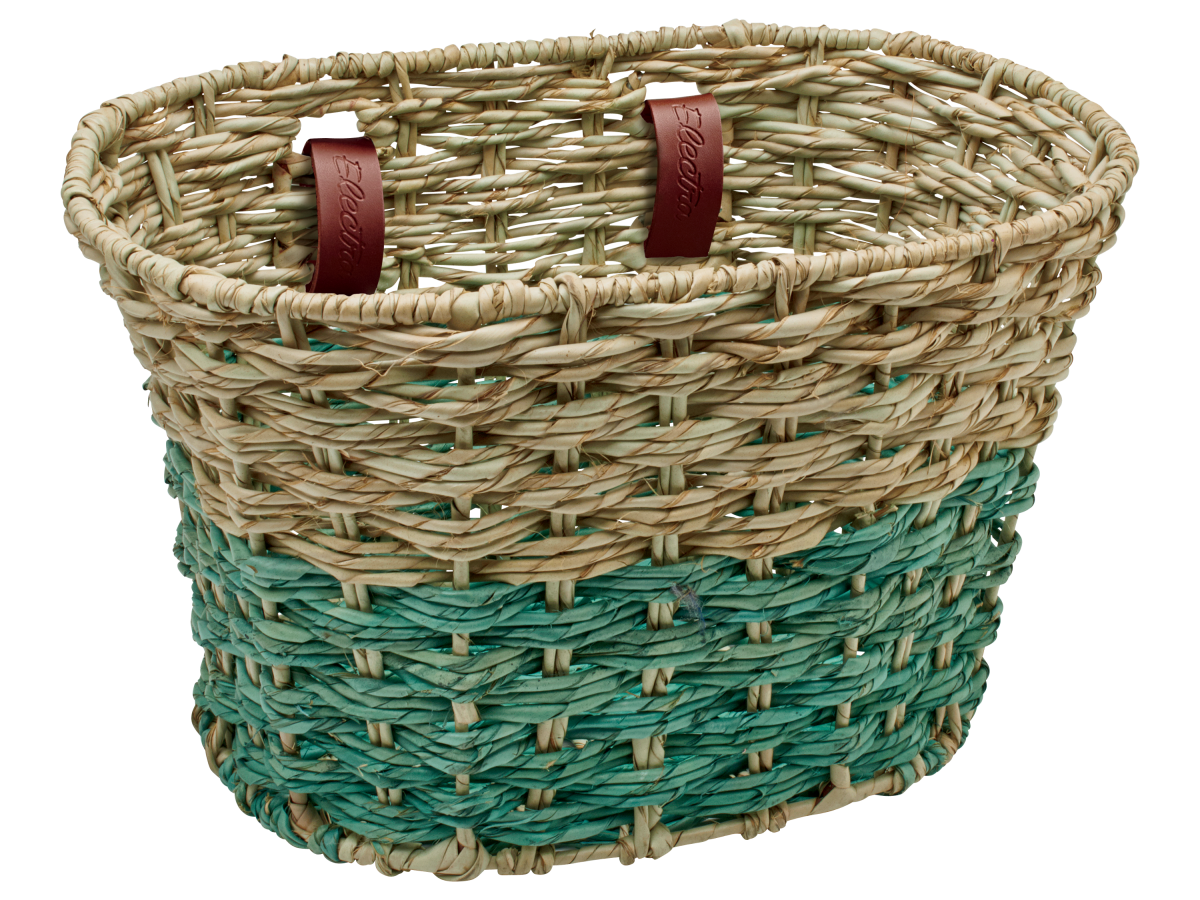 Electra Woven Palm Frond Natural Basket Electra Bikes