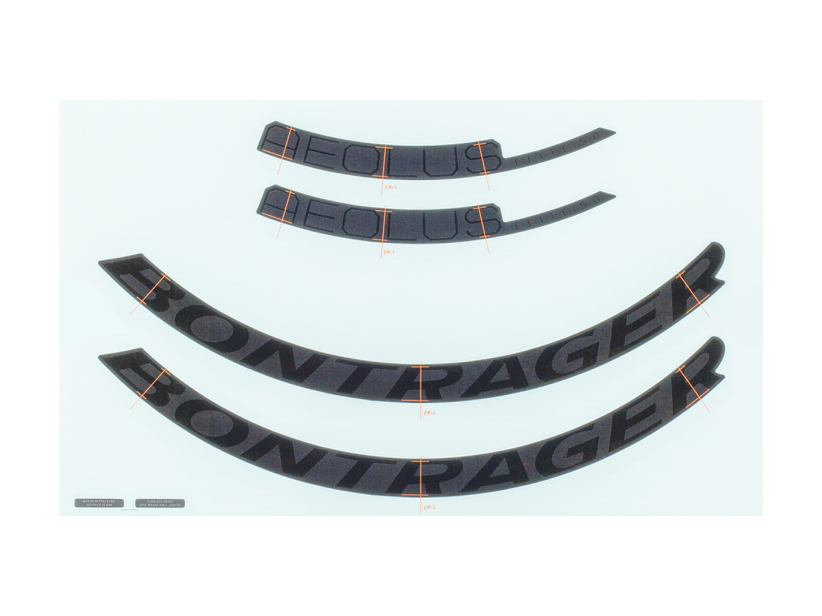 Bontrager Aeolus Elite 50mm Rim Decal Sets - Trek Bikes (DE)