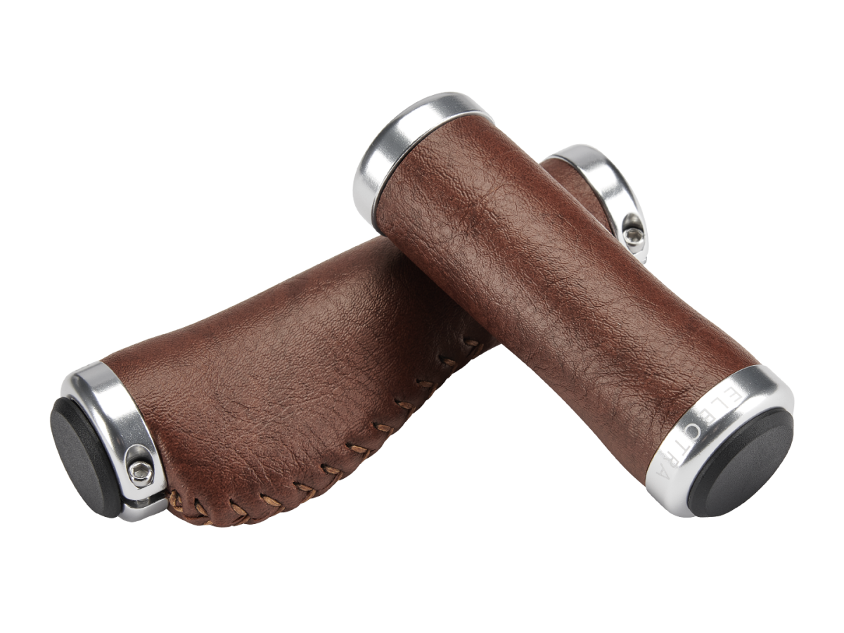 Leather best sale bike grips