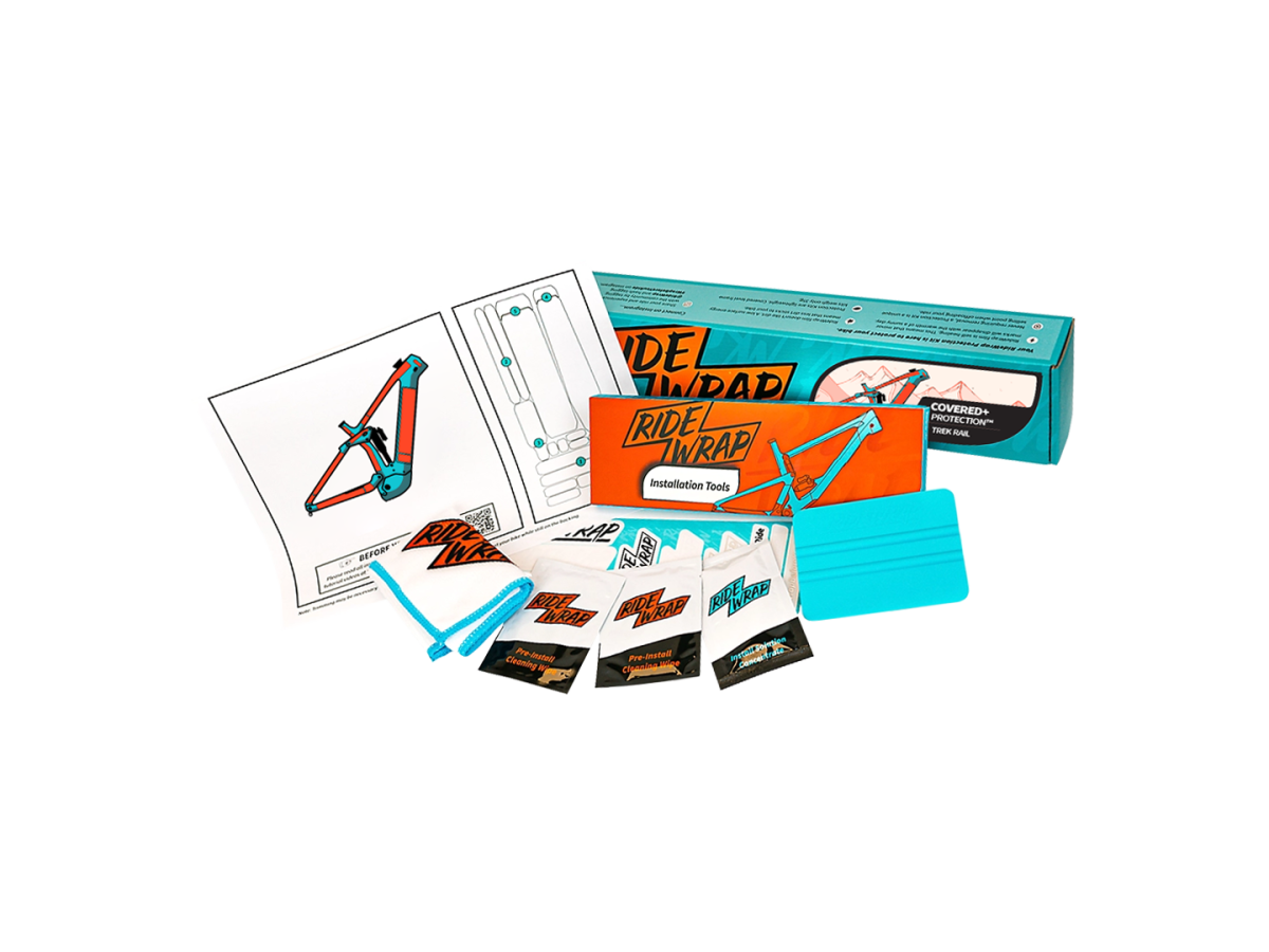 RideWrap Matte Covered Frame Protection Kit designed for 2022 Trek Rail