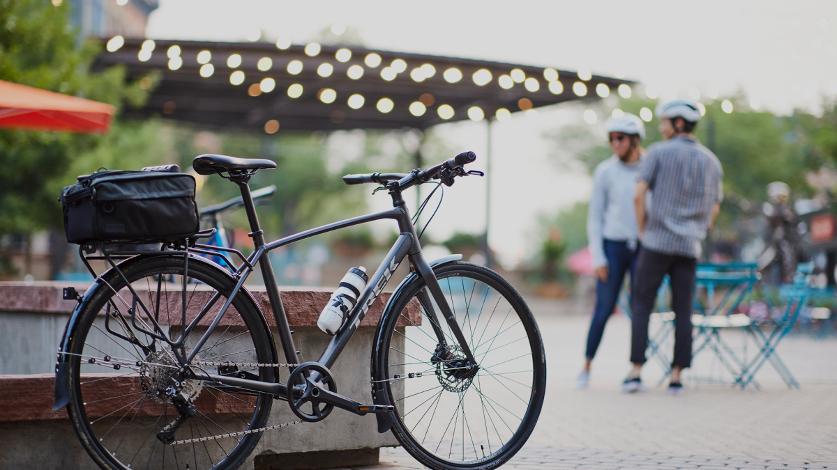 Trek bike with store basket