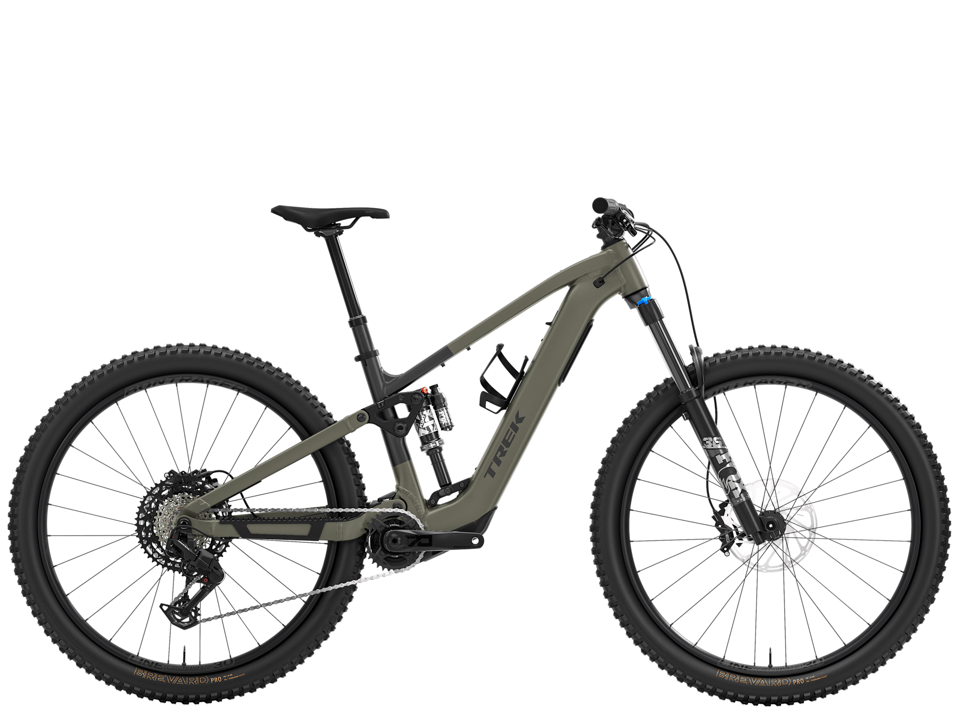 Trek Fuel+ EX 8 Gen 2 in an alternative colourway, side profile on white background
