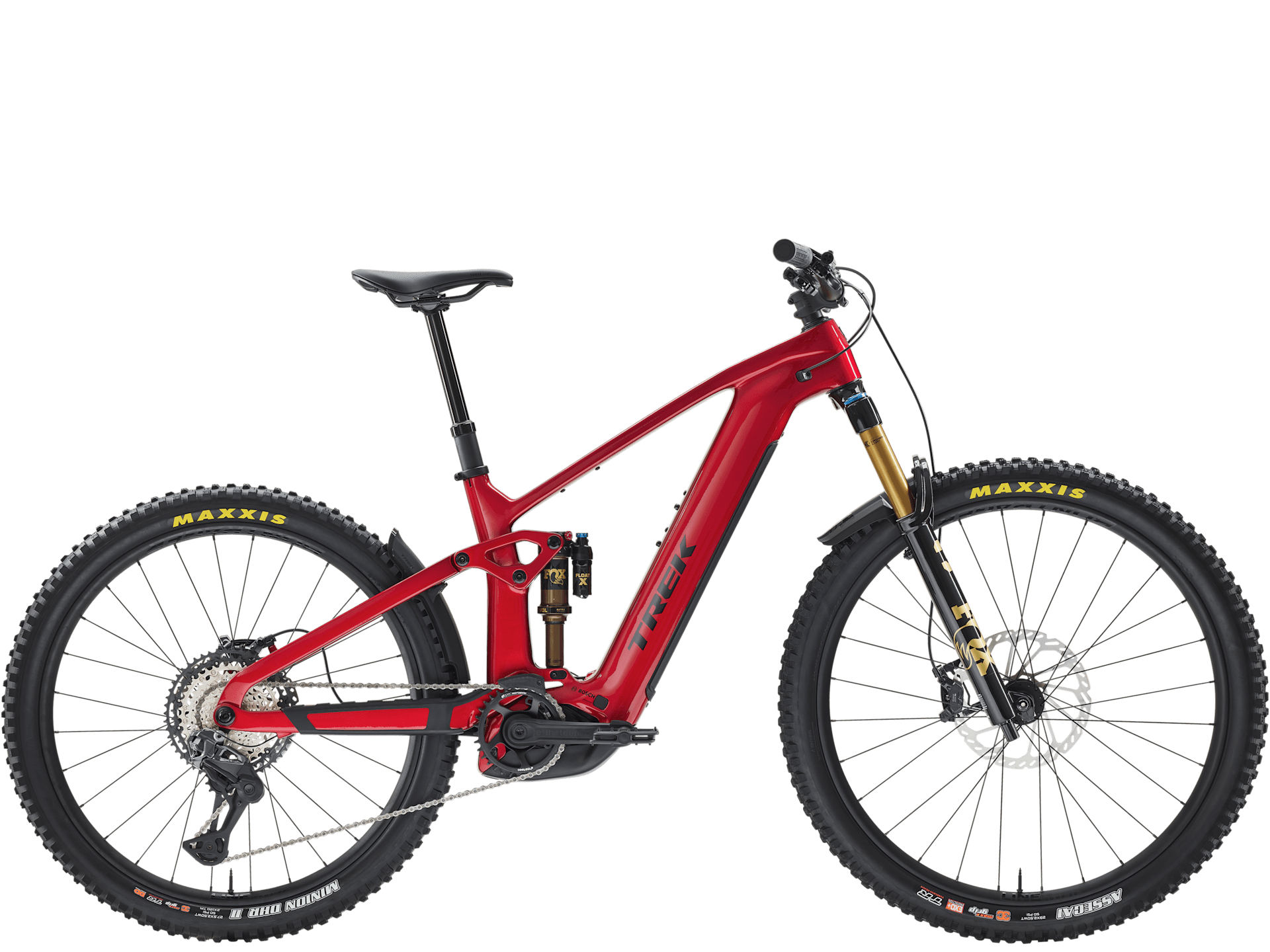 Trek Rail+ 9.8 Gen 5 in an alternative colourway, side profile on white background