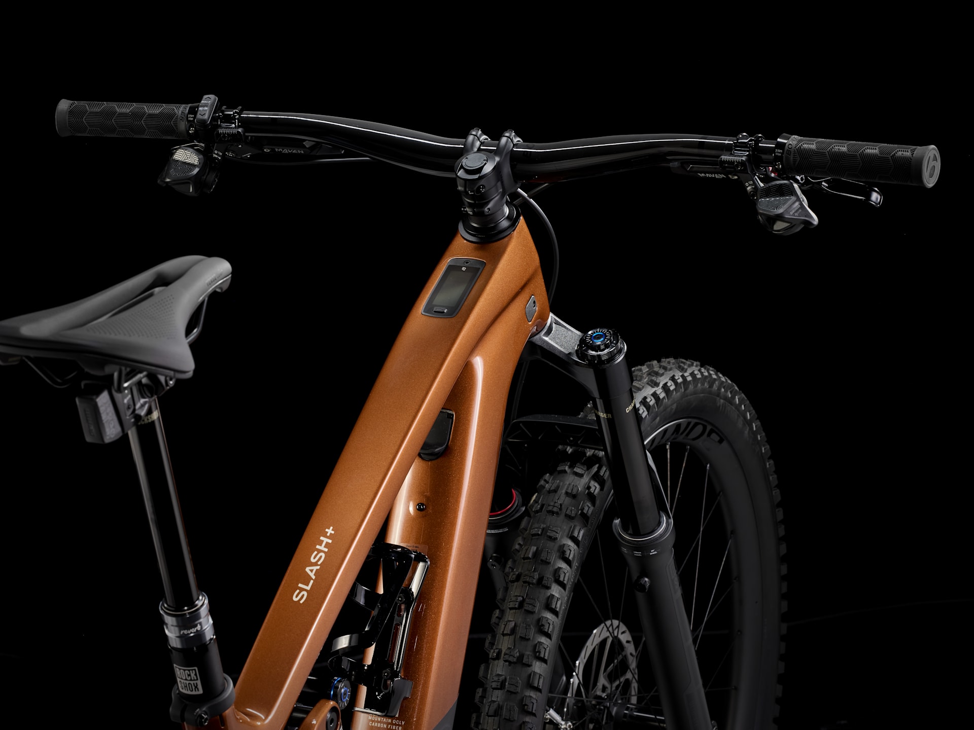 Trek Slash+ 9.9 X0 AXS T-Type alternate angle or component detail on white background