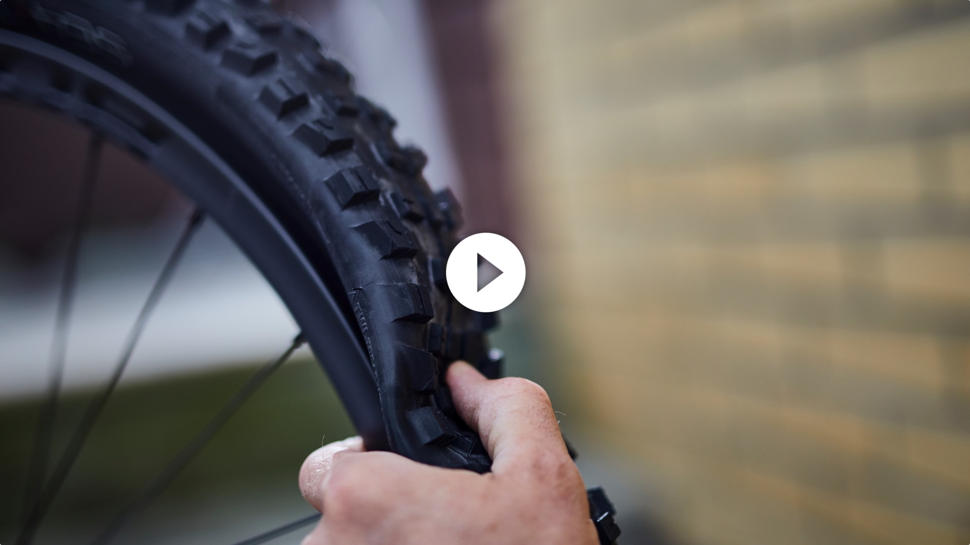 Bike tire maintenance setup and repair