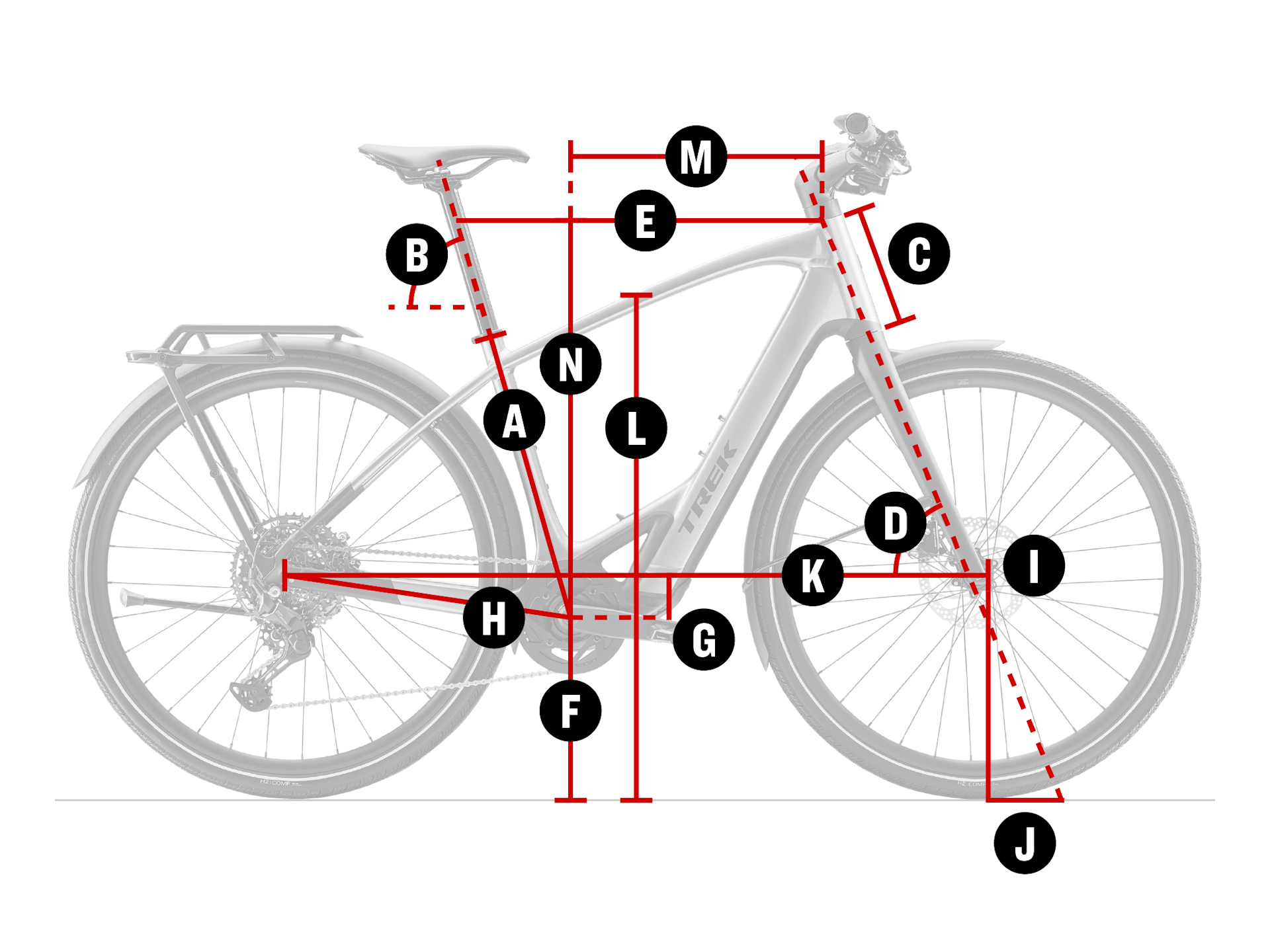 Trek FX 7 Electric Hybrid Bike 2025 in Dark Star