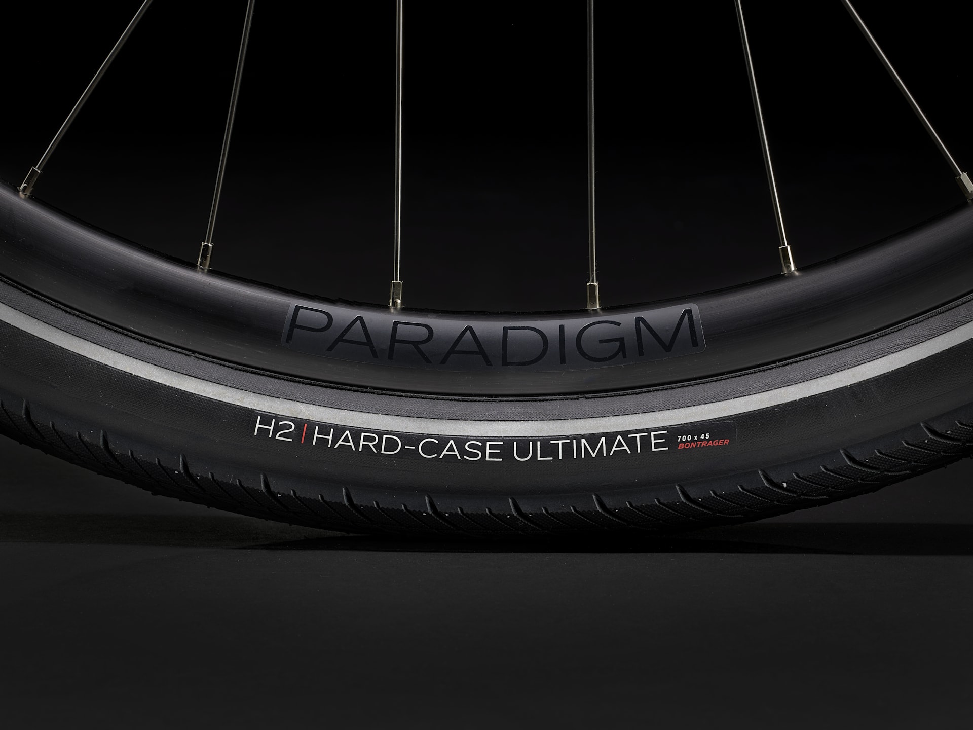 Detail on the Bontrager H2 tires.
