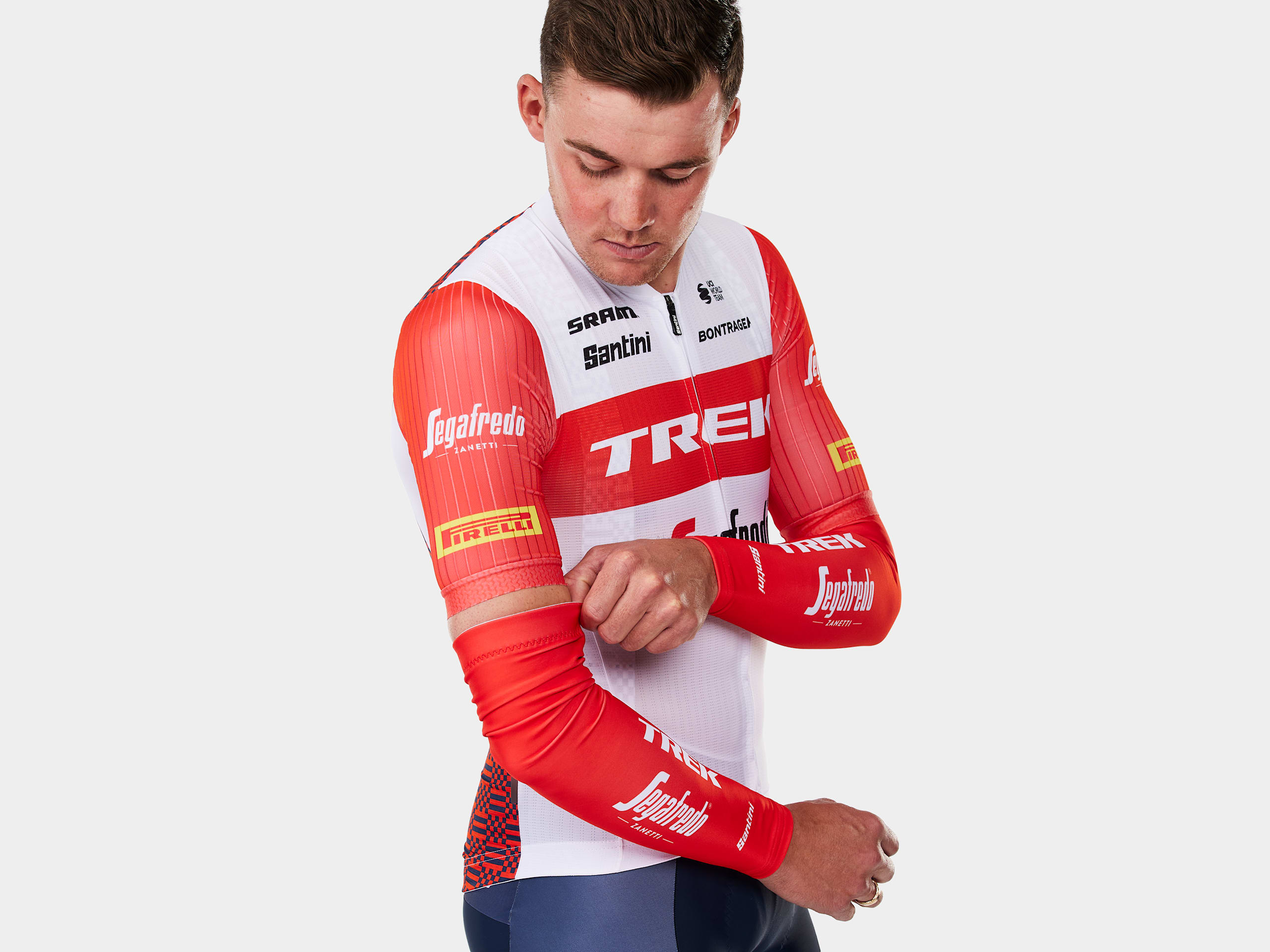 Santini Trek-Segafredo Men's Team Race Replica Jersey - Trek Bikes