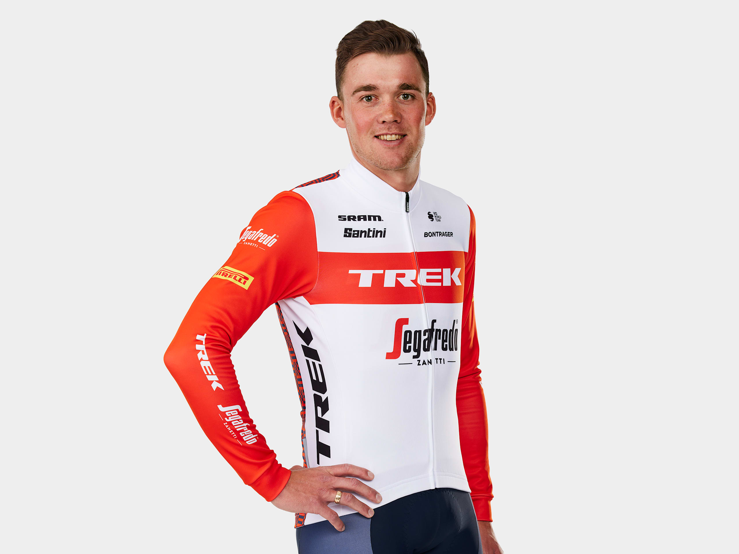 Santini Trek-Segafredo Men's Team Replica Race Jersey - Trek Bikes