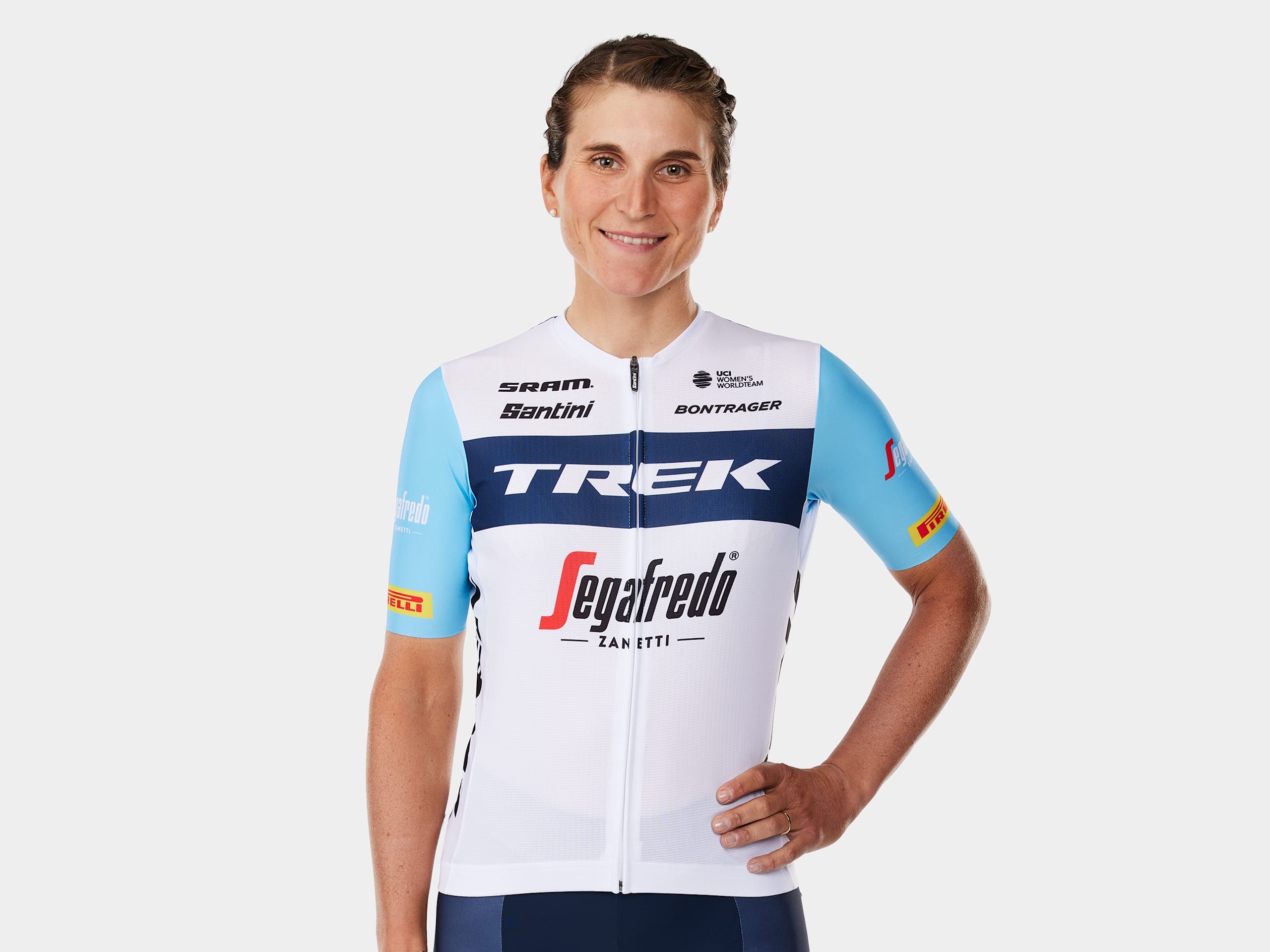 Santini Trek-Segafredo Men's Team Replica Race Jersey - Trek Bikes
