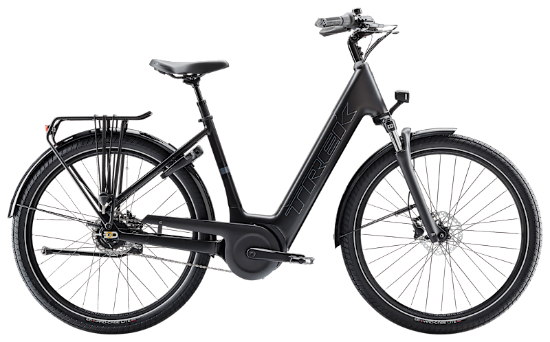Městské elektrokolo Trek District+ 4 Guard Lowstep